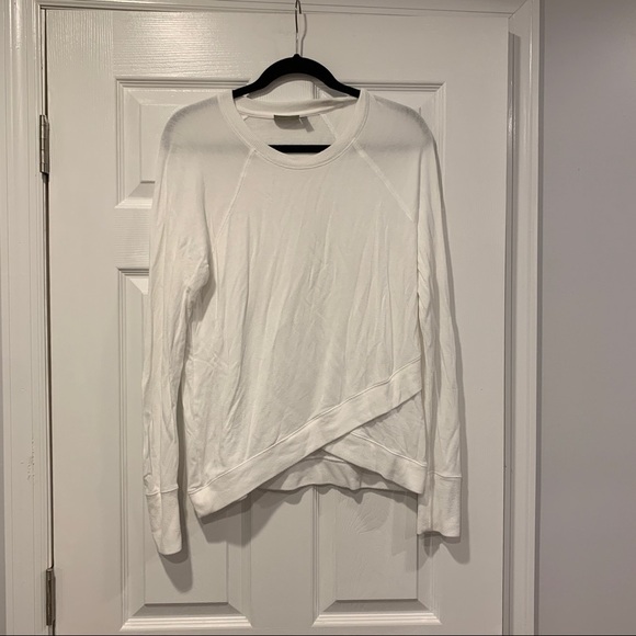 Athleta White Long Sleeve Tee - Picture 1 of 4